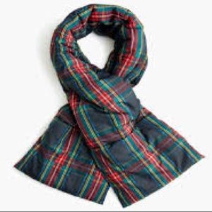 JCrew Tartan Puffer Scarf